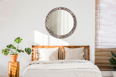 Miroir rond cadre imprimé Motif turc