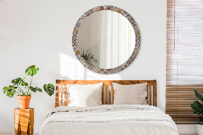 Miroir rond cadre imprimé Motif turc