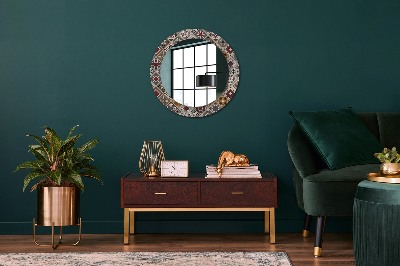 Miroir rond cadre imprimé Motif turc