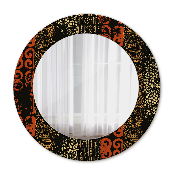 Miroir rond cadre imprimé Motif abstrait grunge