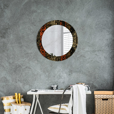 Miroir rond cadre imprimé Motif abstrait grunge