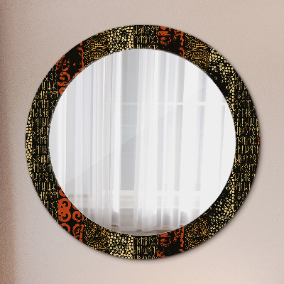 Miroir rond cadre imprimé Motif abstrait grunge