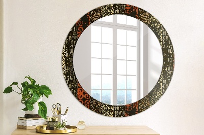 Miroir rond cadre imprimé Motif abstrait grunge