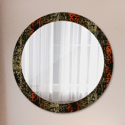 Miroir rond cadre imprimé Motif abstrait grunge