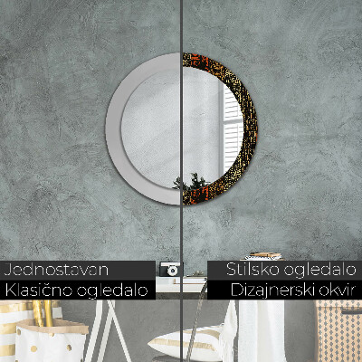 Miroir rond cadre imprimé Motif abstrait grunge