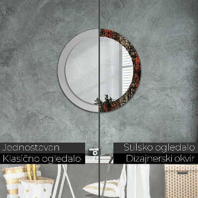 Miroir rond cadre imprimé Motif abstrait grunge