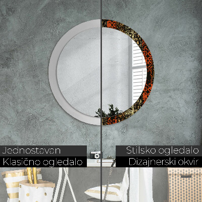 Miroir rond cadre imprimé Motif abstrait grunge