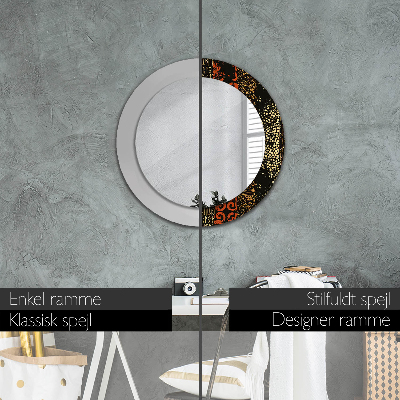 Miroir rond cadre imprimé Motif abstrait grunge