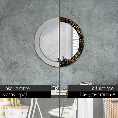 Miroir rond cadre imprimé Motif abstrait grunge