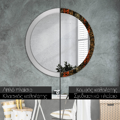 Miroir rond cadre imprimé Motif abstrait grunge