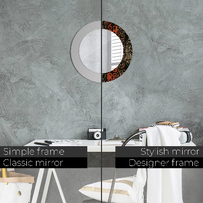 Miroir rond cadre imprimé Motif abstrait grunge