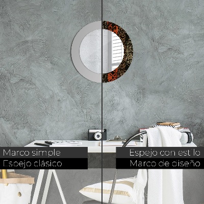 Miroir rond cadre imprimé Motif abstrait grunge