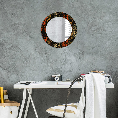 Miroir rond cadre imprimé Motif abstrait grunge