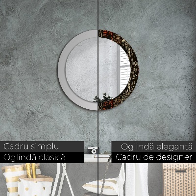 Miroir rond cadre imprimé Motif abstrait grunge