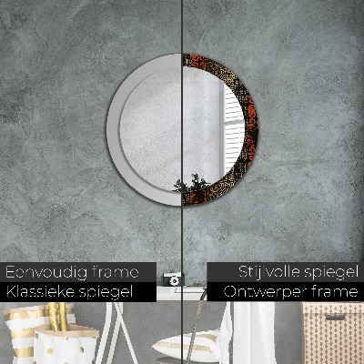 Miroir rond cadre imprimé Motif abstrait grunge