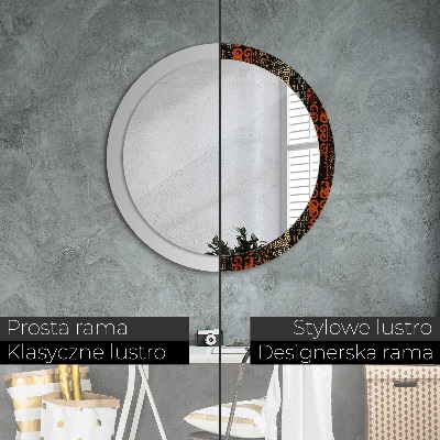 Miroir rond cadre imprimé Motif abstrait grunge