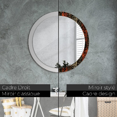 Miroir rond cadre imprimé Motif abstrait grunge