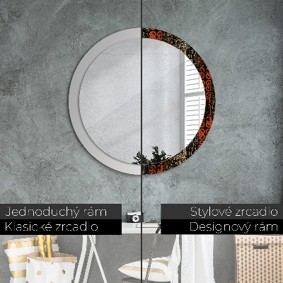 Miroir rond cadre imprimé Motif abstrait grunge