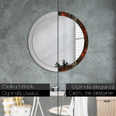 Miroir rond cadre imprimé Motif abstrait grunge