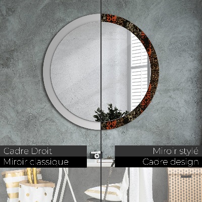 Miroir rond cadre imprimé Motif abstrait grunge