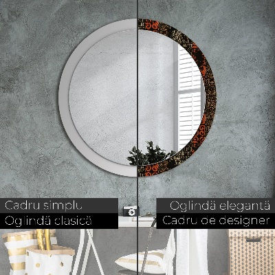 Miroir rond cadre imprimé Motif abstrait grunge