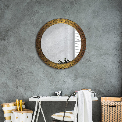 Miroir rond avec décoration Ornement grec