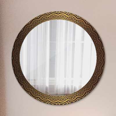 Miroir rond avec décoration Ornement grec