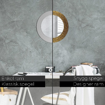 Miroir rond avec décoration Ornement grec