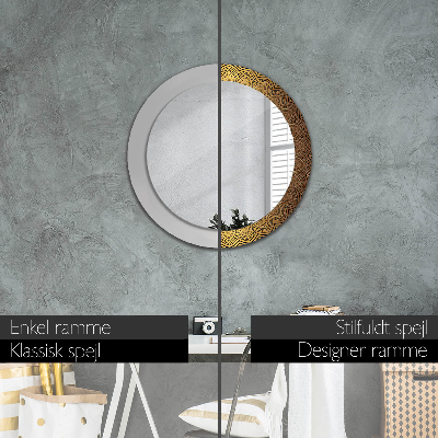 Miroir rond avec décoration Ornement grec