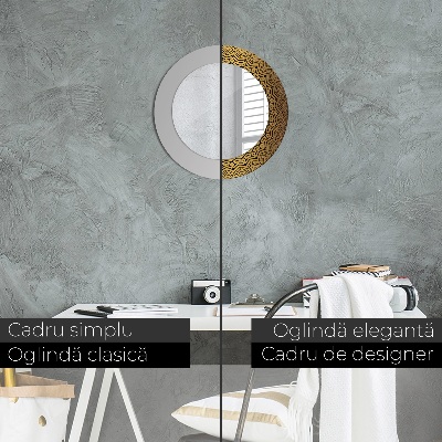 Miroir rond avec décoration Ornement grec