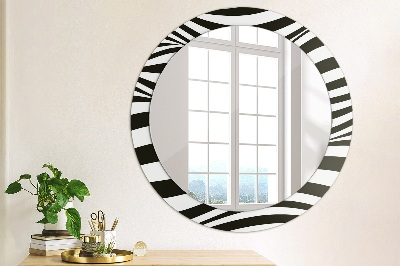 Miroir rond avec décoration Vague abstraite