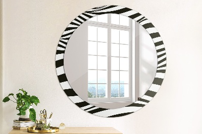 Miroir rond avec décoration Vague abstraite