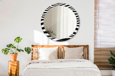 Miroir rond avec décoration Vague abstraite