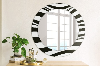 Miroir rond avec décoration Vague abstraite