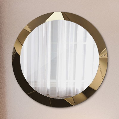 Miroir rond cadre avec impression Abstrait moderne