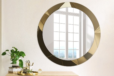 Miroir rond cadre avec impression Abstrait moderne