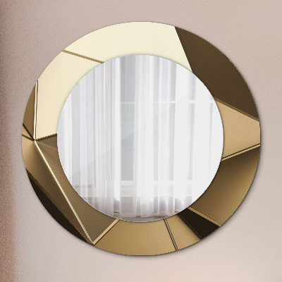 Miroir rond cadre avec impression Abstrait moderne