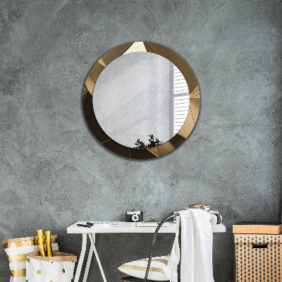 Miroir rond cadre avec impression Abstrait moderne