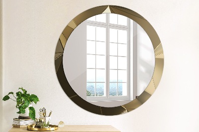 Miroir rond cadre avec impression Abstrait moderne