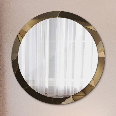 Miroir rond cadre avec impression Abstrait moderne