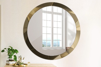 Miroir rond cadre avec impression Abstrait moderne