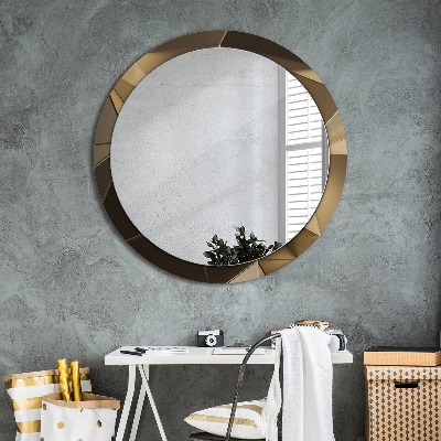 Miroir rond cadre avec impression Abstrait moderne