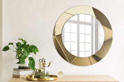 Miroir rond cadre avec impression Abstrait moderne