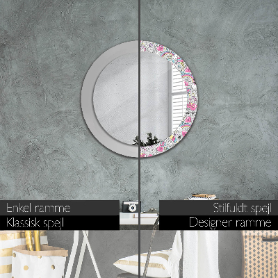 Miroir rond avec décoration Panda licorne