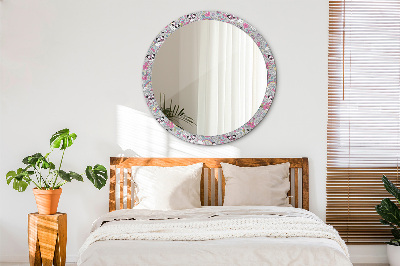 Miroir rond avec décoration Panda licorne