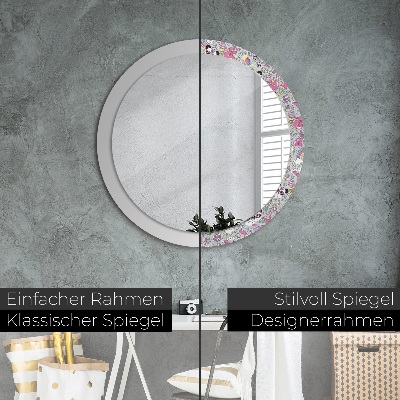 Miroir rond avec décoration Panda licorne