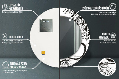 Miroir rond cadre imprimé Motif graffiti