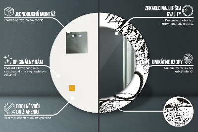Miroir rond cadre imprimé Motif graffiti