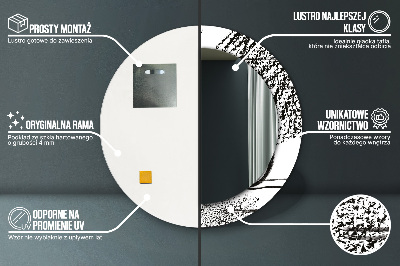 Miroir rond cadre imprimé Motif graffiti