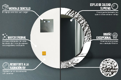 Miroir rond cadre imprimé Motif graffiti